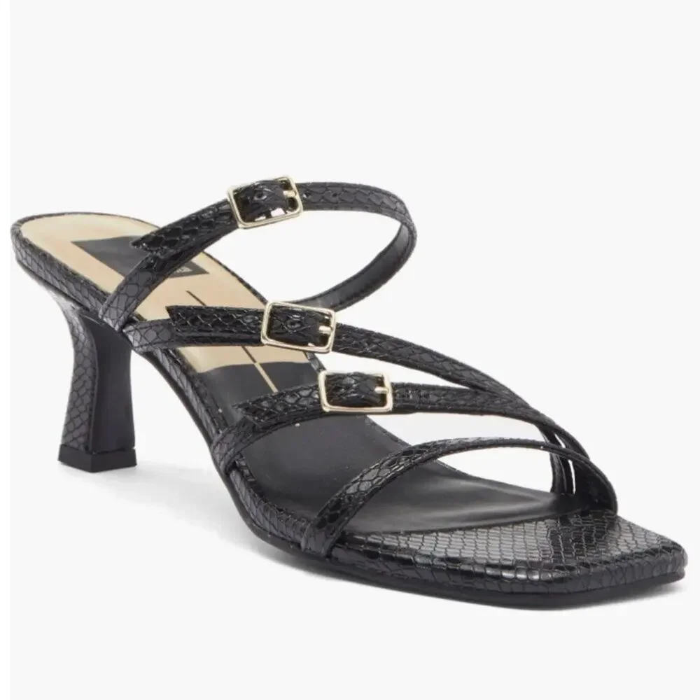 Dolce Vita Tahira Snakeskin Embossed Slide Sandal Size 8 New
